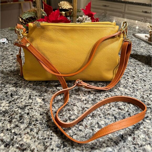 Valentina Mustard Crossbody bag - Picture 1 of 7